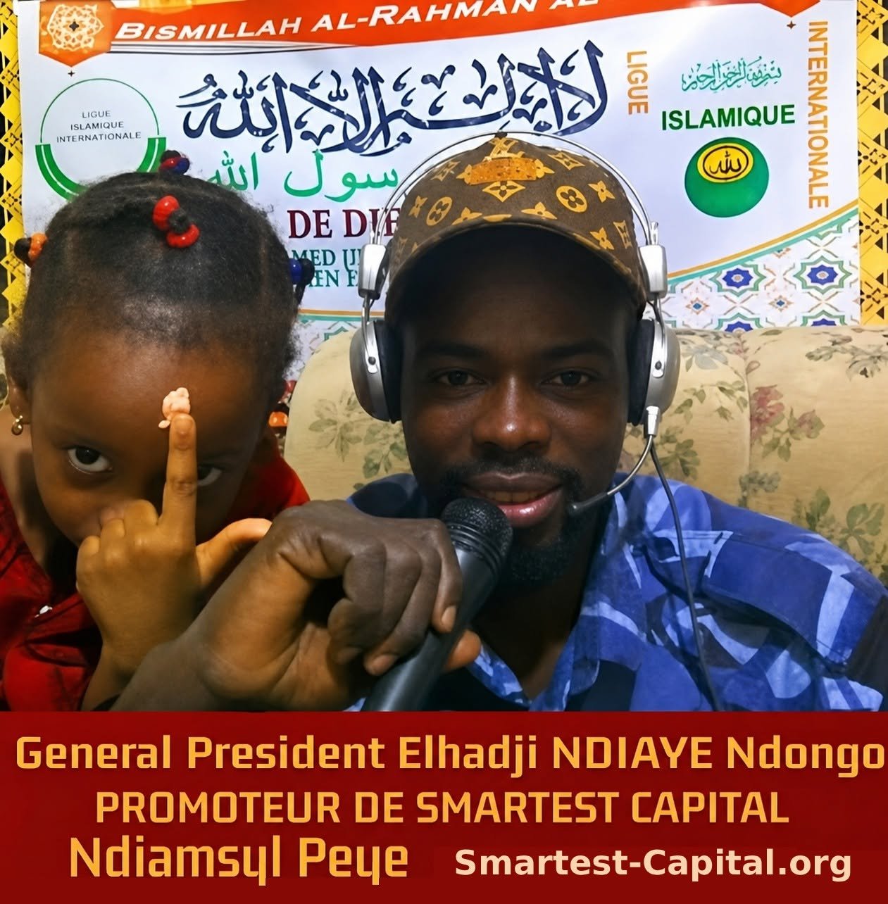 Son Excellence le Général Président Elhadji NDIAYE Ndongo, Promoteur de Smartest Capital, au micro